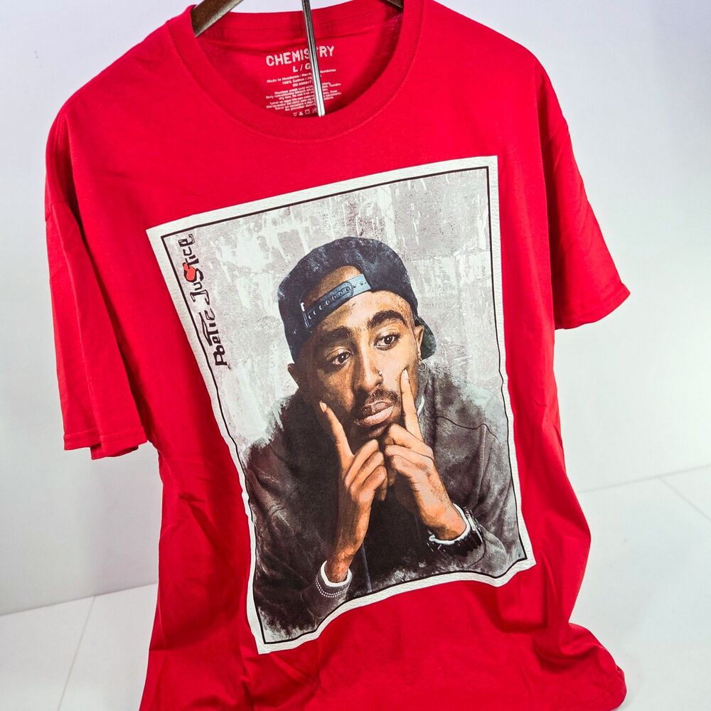 Chemistry Poetic Justice Tupac Shakur Graphic Tee Red Men’s L New